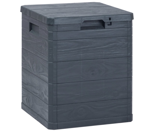 Caja de almacenamiento de jardín 90 L gris antracita