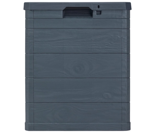 Caja de almacenamiento de jardín 90 L gris antracita