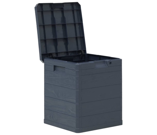 Caja de almacenamiento de jardín 90 L gris antracita