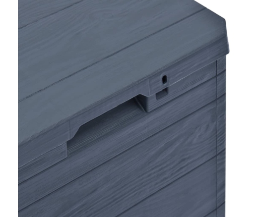 Caja de almacenamiento de jardín 90 L gris antracita