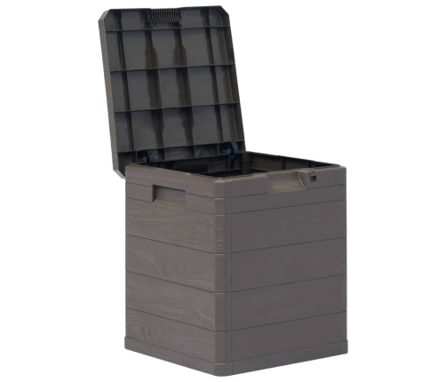 Caja de almacenamiento de jardín 90 L marrón