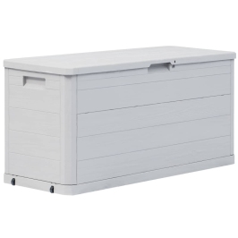 Caja de almacenamiento de jardín 280 L gris claro