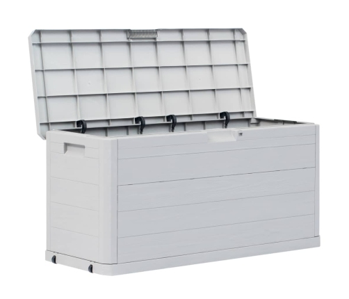 Caja de almacenamiento de jardín 280 L gris claro