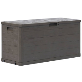 Caja de almacenamiento de jardín 280 L marrón