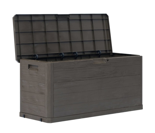 Caja de almacenamiento de jardín 280 L marrón