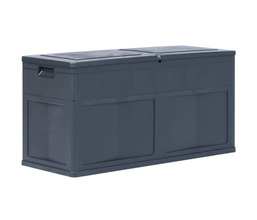 vidaXL Caja de almacenamiento de jardín 320 L negro