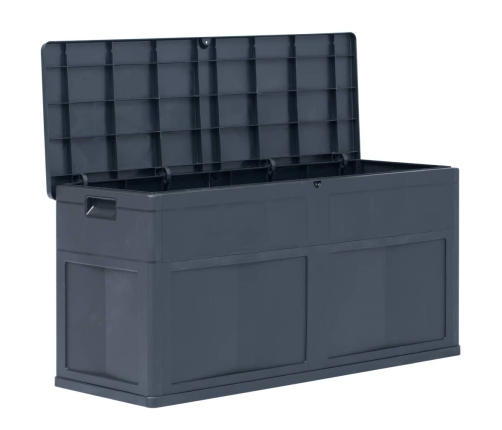 Caja de almacenamiento de jardín 320 L negro