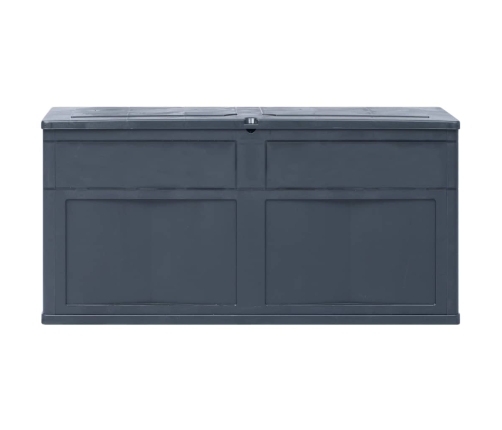 Caja de almacenamiento de jardín 320 L negro