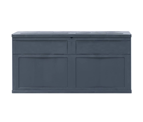 Caja de almacenamiento de jardín 320 L negro