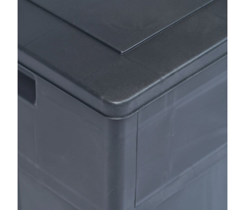 vidaXL Caja de almacenamiento de jardín 320 L negro