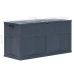 Caja de almacenamiento de jardín 320 L negro