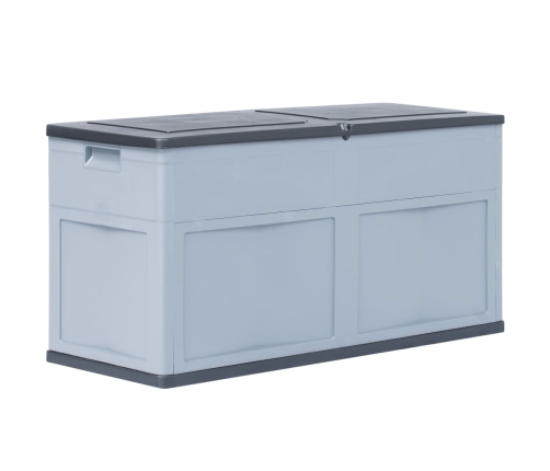 Caja de almacenamiento de jardín 320 L gris y negro