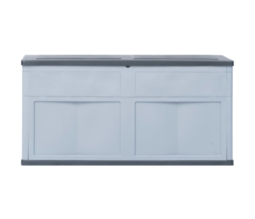 Caja de almacenamiento de jardín 320 L gris y negro