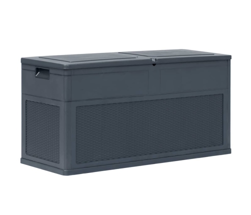 Caja de almacenamiento de jardín 320 L gris antracita