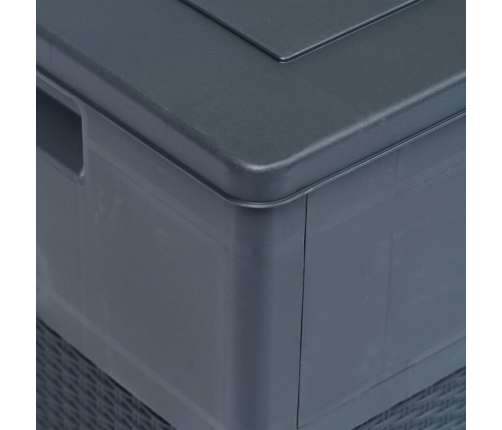 Caja de almacenamiento de jardín 320 L gris antracita