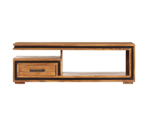 Mesa de centro de madera maciza de acacia 100x45x33 cm