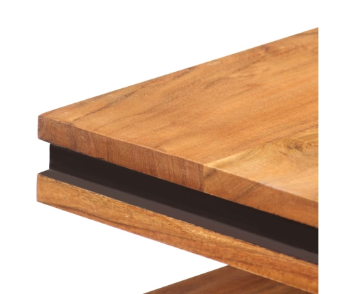 Mesa de centro de madera maciza de acacia 100x45x33 cm