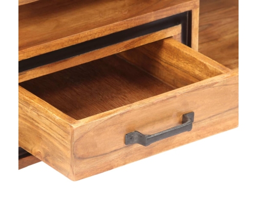 Mesa de centro de madera maciza de acacia 100x45x33 cm