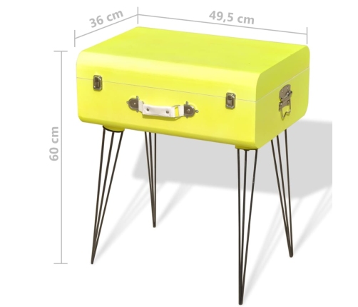 vidaXL Mesitas de noche 2 unidades 49,5x36x60 cm amarillo