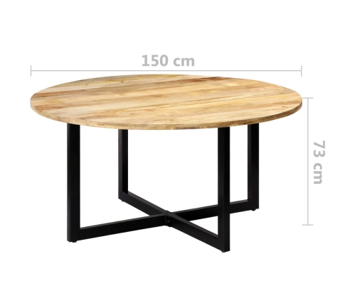 Mesa de comedor de madera maciza de mango 150x73 cm