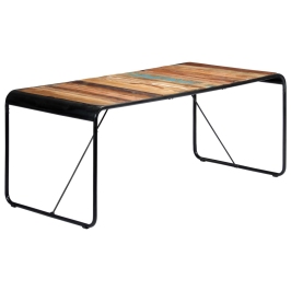 Mesa de comedor de madera maciza reciclada 180x90x76 cm