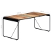 Mesa de comedor de madera maciza reciclada 180x90x76 cm