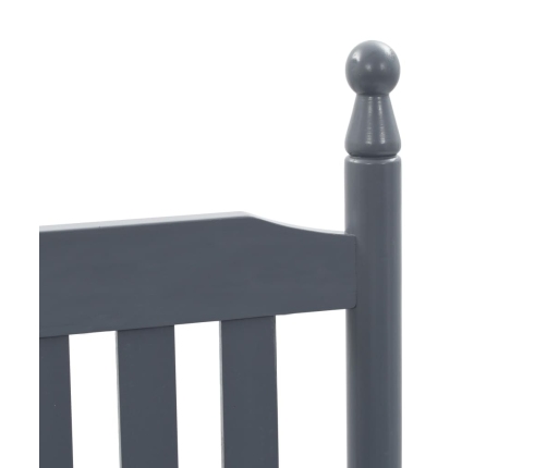 vidaXL Mecedora con asiento curvo madera de álamo gris