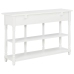 Mesa consola de MDF blanca 120x30x76 cm