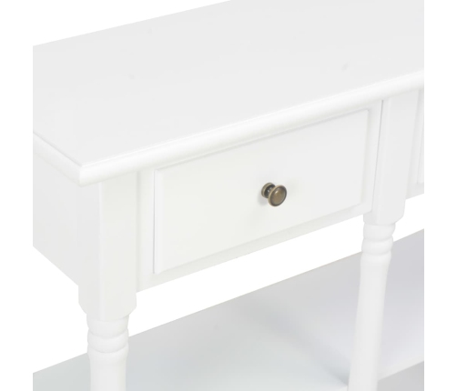 Mesa consola de MDF blanca 120x30x76 cm