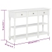 Mesa consola de MDF blanca 120x30x76 cm