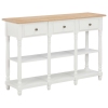 Mesa consola de MDF blanca 120x30x76 cm