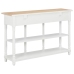 Mesa consola de MDF blanca 120x30x76 cm