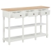 Mesa consola de MDF blanca 120x30x76 cm