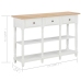 Mesa consola de MDF blanca 120x30x76 cm