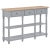 Mesa consola de MDF gris 120x30x76 cm