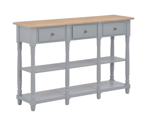 vidaXL Mesa consola de MDF gris 120x30x76 cm