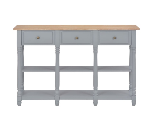 Mesa consola de MDF gris 120x30x76 cm