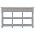 Mesa consola de MDF gris 120x30x76 cm