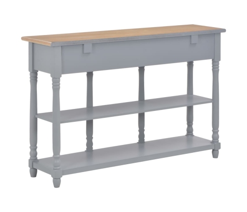 Mesa consola de MDF gris 120x30x76 cm