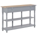 vidaXL Mesa consola de MDF gris 120x30x76 cm