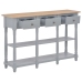 Mesa consola de MDF gris 120x30x76 cm