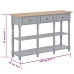 Mesa consola de MDF gris 120x30x76 cm