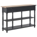 Mesa consola de MDF negra 120x30x76 cm