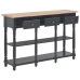 Mesa consola de MDF negra 120x30x76 cm