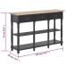 Mesa consola de MDF negra 120x30x76 cm