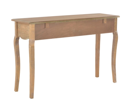 vidaXL Mesa consola con 2 cajones de madera maciza de pino 120x35x76cm