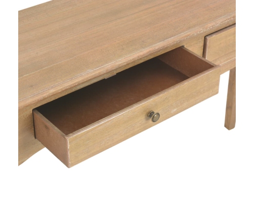 vidaXL Mesa consola con 2 cajones de madera maciza de pino 120x35x76cm