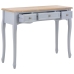 Mesa consola tocador con 3 cajones gris