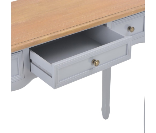 Mesa consola tocador con 3 cajones gris