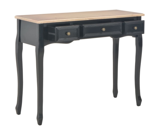 280046  Dressing Console Table with 3 Drawers Black